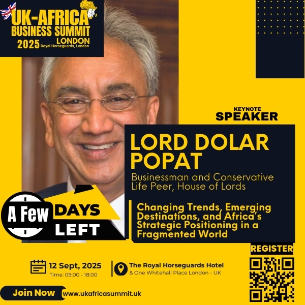  Lord Dolar Popat – House of Lords on Africa’s Global Trade Position